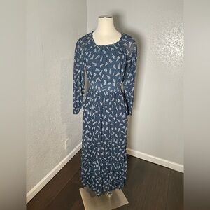 Knox Rose Navy Floral Long Sleeve Dress